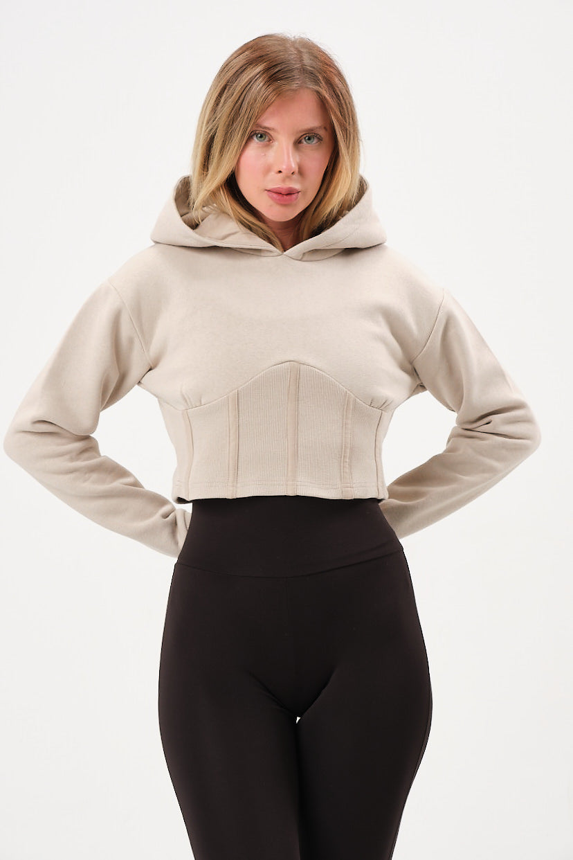 Corset Hoodie Stone